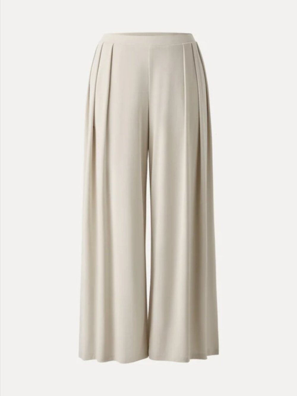Sandwashed Mid Rise Pleated Wide Leg Palazzo Pant with Pockets